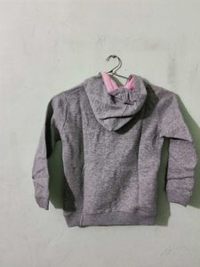Cute Grey Kids Zip-Up Hoodie