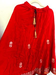 Red Gotapatti Original Jaypuri Skirt