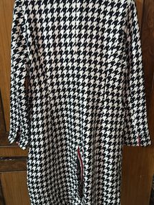 Houndstooth Double-Breasted Blazer