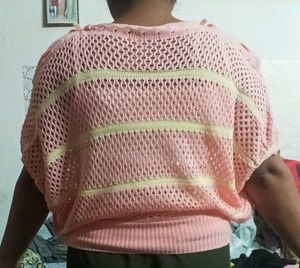 Pink Crochet Sweater
