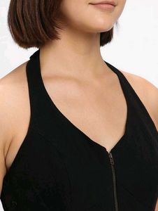 FOREVER21 Black Halter Corset Top