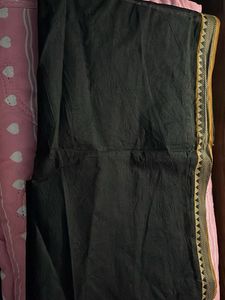Black Fabric with Gold Border