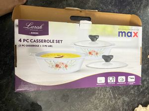 Larah by Borosil 4pc Casserole Set