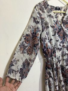 Elegant Floral Print Midi Dress