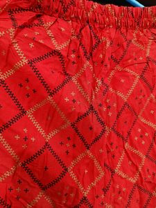 Red Printed Legging/ Plazzo
