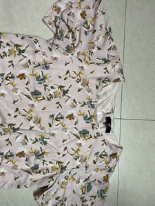 Floral Print Dress with Belt