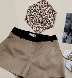 Original Mixxo Korean Khaki Nude Shorts