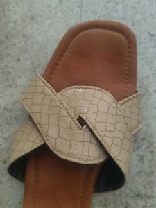 Beige Braided Slides