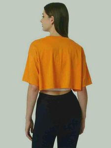 Oversized Orange Cropped Top