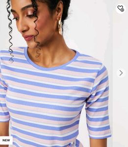 Max Fashion Striped Ribbed Top