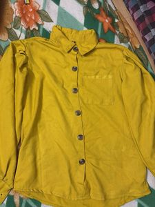 Yellow Button-Down Top shirt