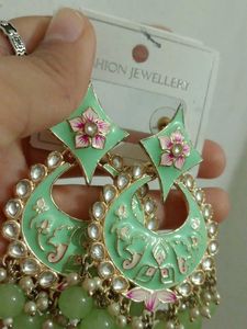 Mint Green Fashion Earrings