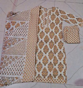 Block Print Cotton Suit Set