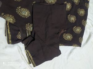 Chamki Work Saree With Blouse
