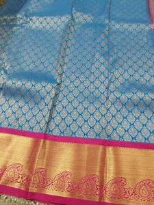 ArtSilk Saree - Blue &amp; Pink
