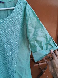 Mint Green Embellished Top