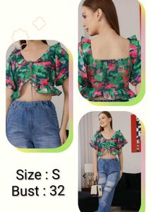Floral Print Crop Top