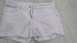 White Denim Shorts