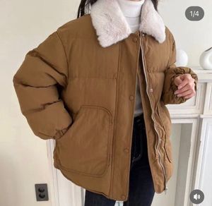 Faux Fur Collar Puffer Coat