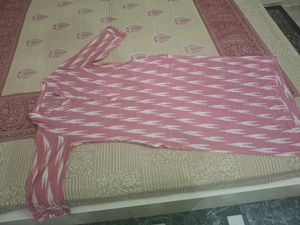 Pink Ikat Kurta