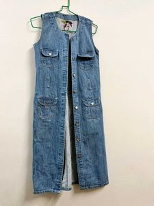 Denim Sleeveless Jacket