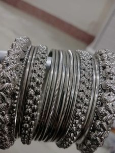 Silver Oxidised Bangles