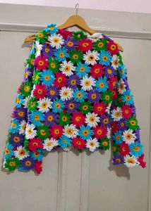 Floral Crochet Colorful Jacket