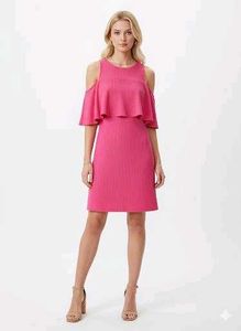 ZARA, Pink Cold Shoulder Dress