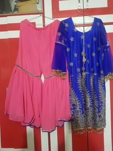 Women&#39;s Net Semi-stitched Garara Suit