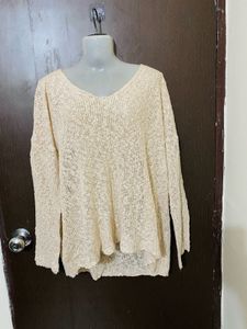 Loose Knit V-Neck Sweater