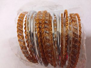 Silver Golden glitter Metal Bangles