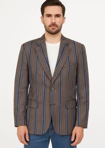 Striped Brown Blazer
