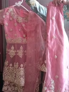 Pink Embroidered Salwar Kameez Set