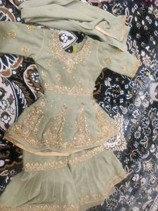 Stonefull Sharara Set With Dupatta