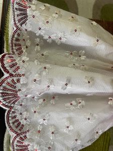 Beautiful Red And White Net Frock