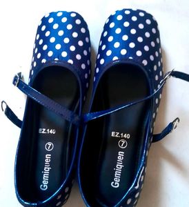 Cute Blue Polka Dot Shoes 🎀