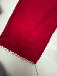 Red Pants with Detail