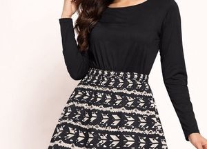 Stylish Black &amp; White Dress