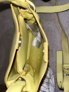 Solid StructuredHandheld Bag, NonDetachable Strap