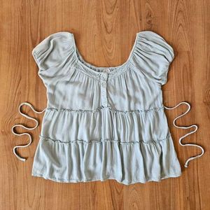 Cute Blue Tiered Top