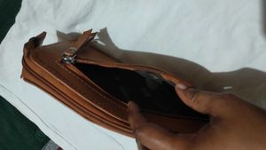 Leather Wallet Women Tan Colour