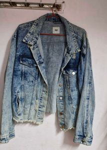 Acid Wash Oversized Denim Jacket