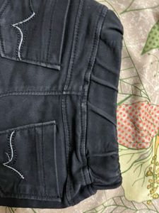 Kids Black Denim Pants