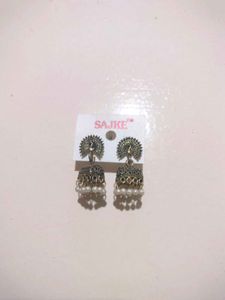 Peacock Jhumka Earrings