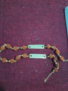Rudraksha Bracelet with Engraved Tag