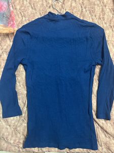 Ribbed Navy Blue Top