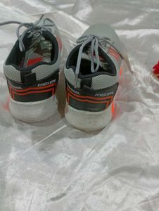 Gray &amp; Orange Running Shoes