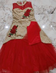 Red &amp; Gold Party Dress