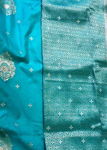 Elegant Turquoise Banarasi Saree