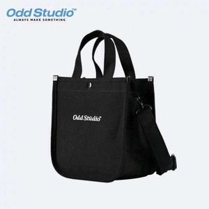Odd Studio Black Canvas Tote Bag